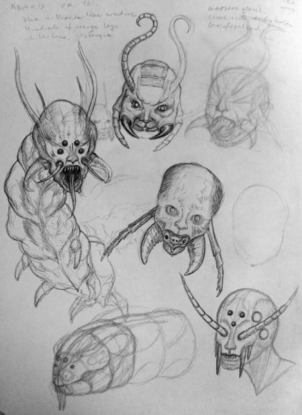 Рисунки страшных монстров