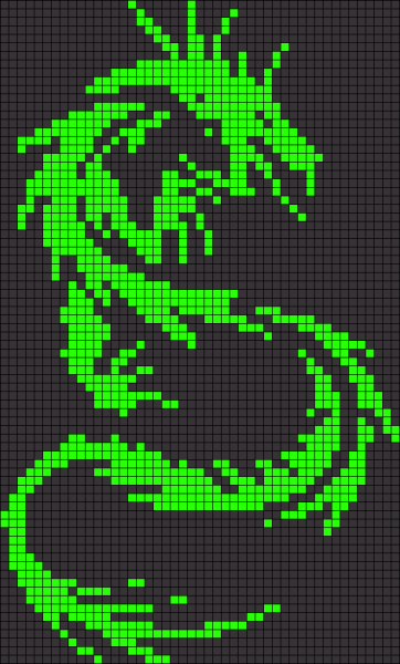 Рисование по клеточкам дракон