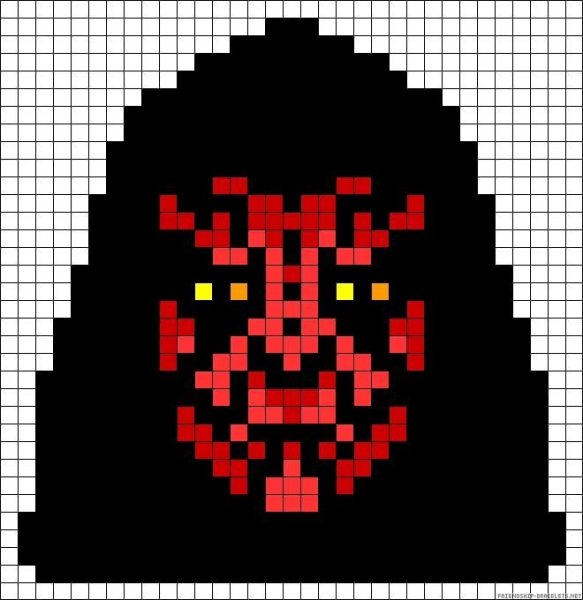 Пиксель арт Дарт Вейдер схема