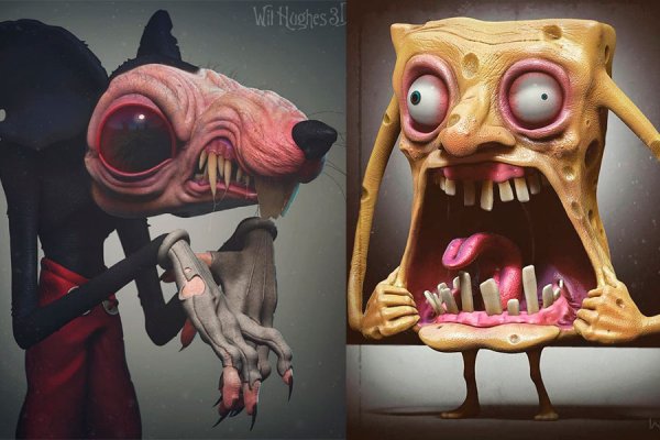 Страшный мультяшный персонаж