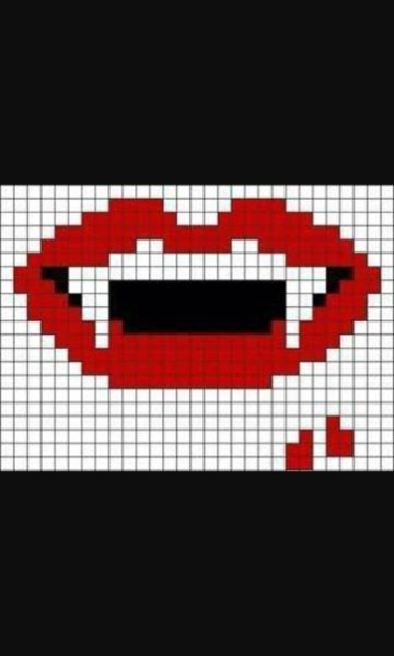 Рисунки по клеточкам демон