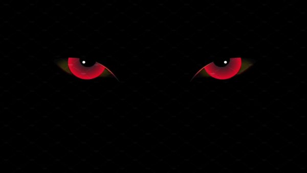 Страшные глаза на черном фоне
