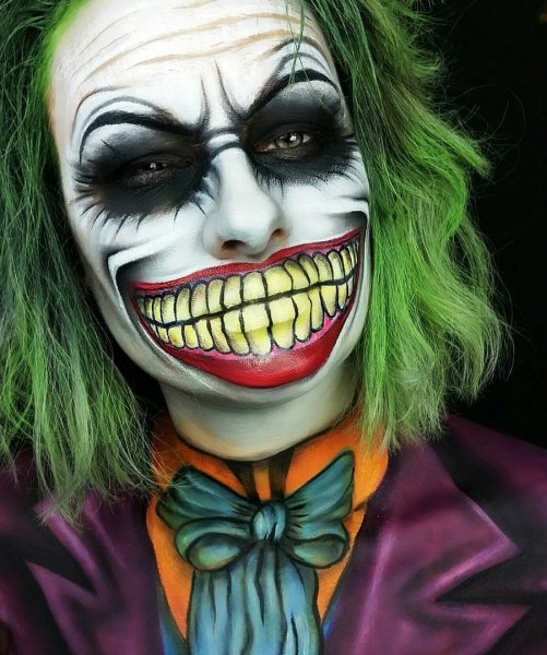 Макияж на Хэллоуин Джокер