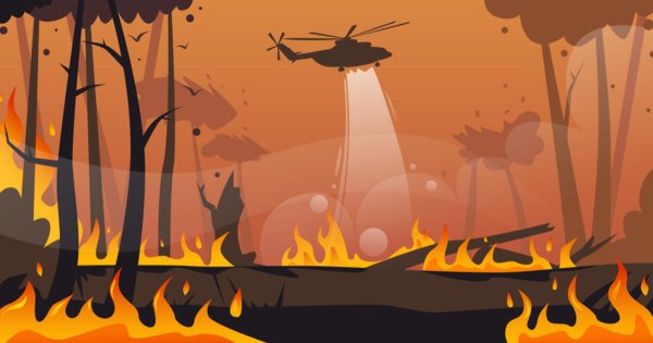 Комикс горит лес