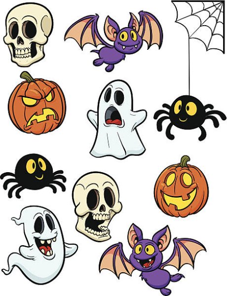 Несложные рисунки на Хэллоуин