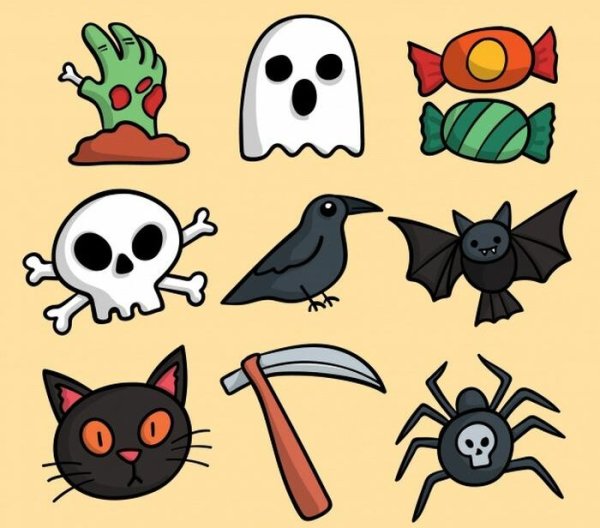 Рисунки на Хэллоуин легкие