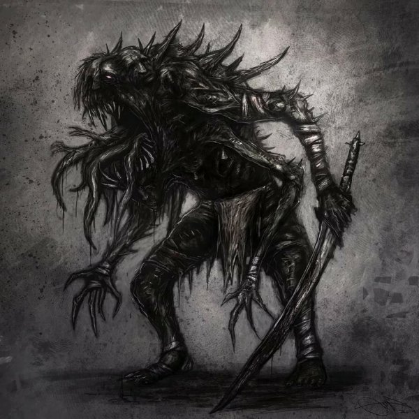 Ужасный монстр рисунок