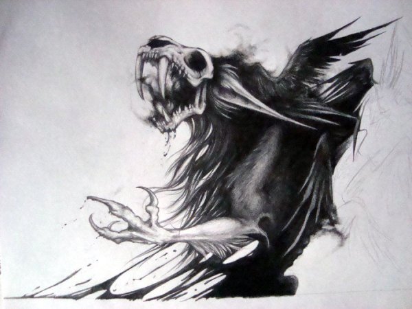 Харизматичный демон нарисованный