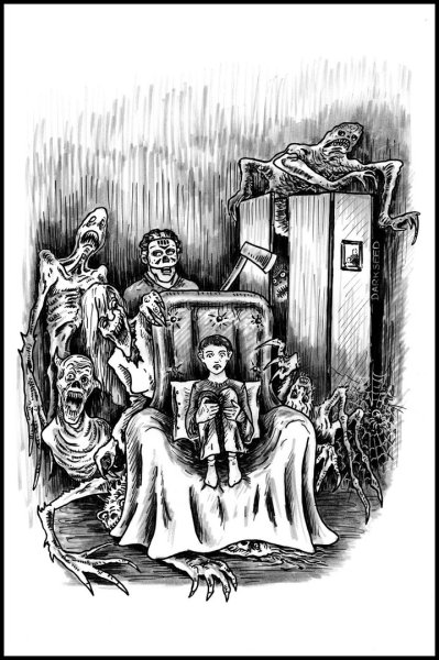 Страшные иллюстрации из книг