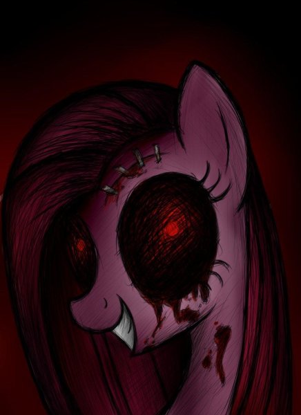 Нарисовать страшную пони