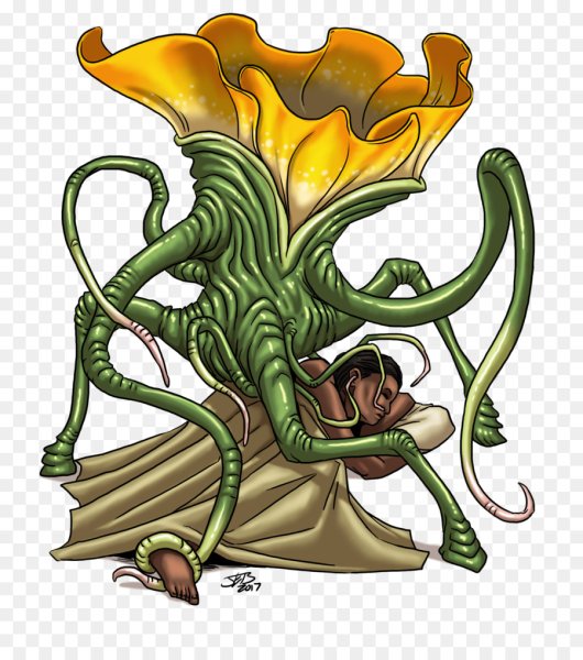 Хищный цветок раскраска