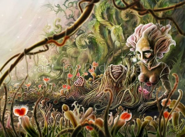 Череп в цветах