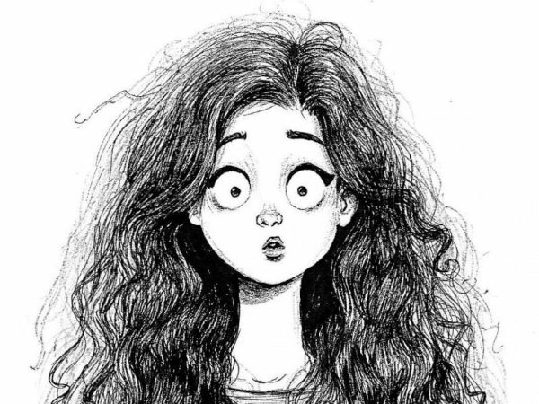 Юмористический шарж женщины