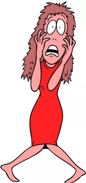 Карикатура некрасивая женщина