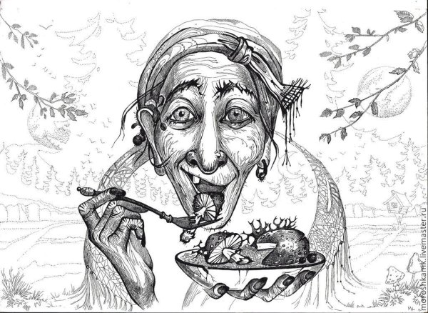 Смешной шарж девушки