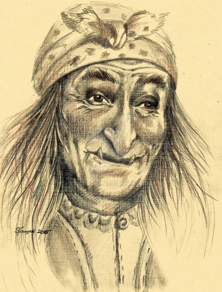 Лицо наполовину