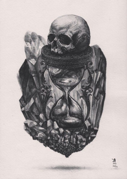 Песочные часы с черепом