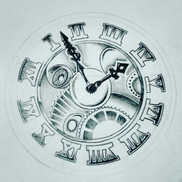 Механические часы эскиз