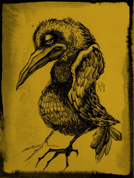 Бронзовая птица рисовать