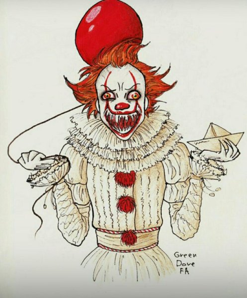 Клоун ПЕННИВАЙЗ раскраска