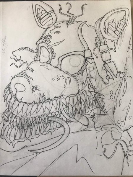 Раскраска ФНАФ 4 Бонни