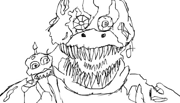 Фредди ФНАФ 1 рисунок