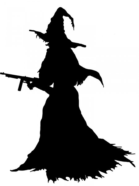 Силуэт страшного дерева