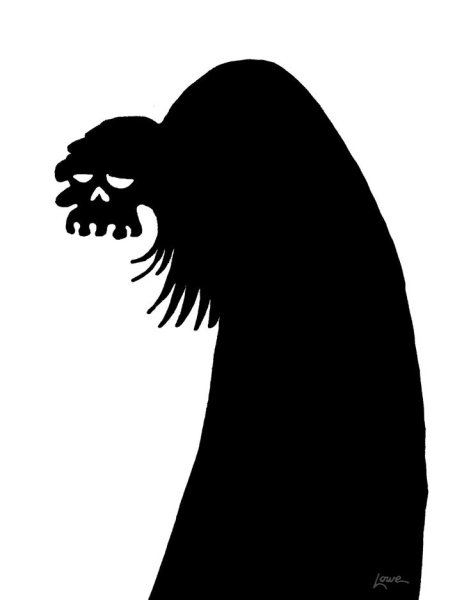 Темный силуэт человека