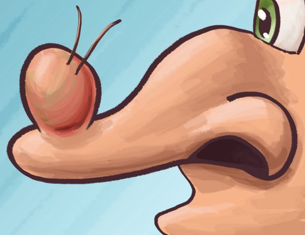 Пошаговое рисование носа