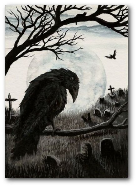 Кладбище Готика ворон