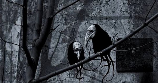 Смерть ворон кладбище