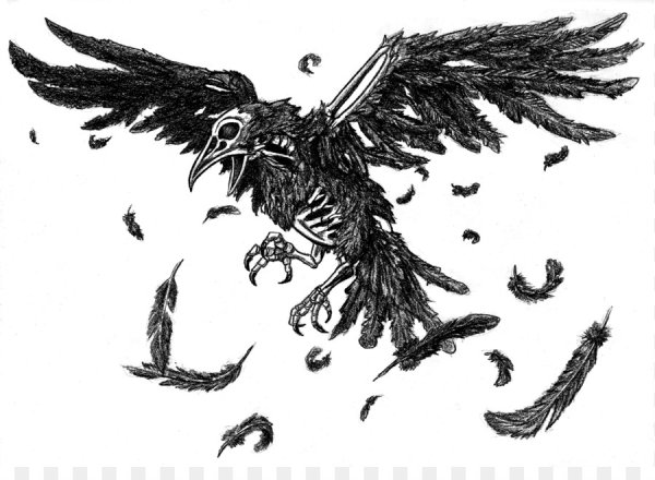 Испуганная ворона