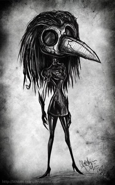 Смерть с косой на кладбище