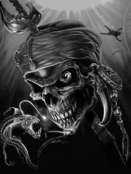 Скелет пират