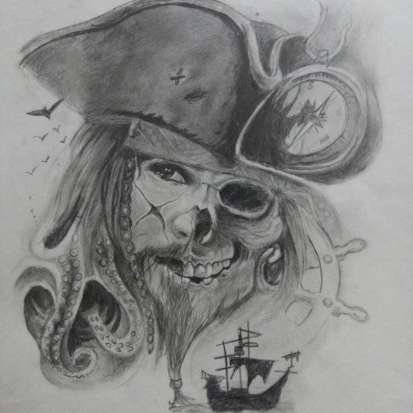 Капитан Джек Воробей череп