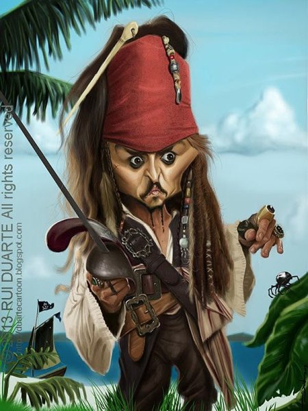 Капитан Джек Воробей одноглазый