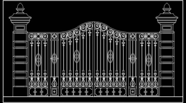 Ворота в автокаде