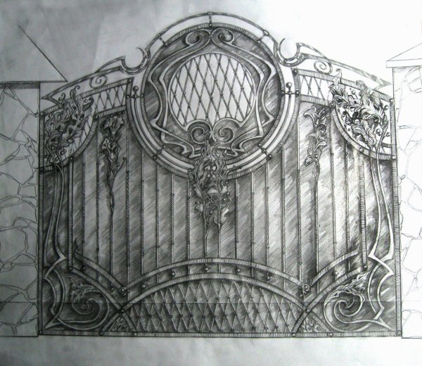 Ворота в готическом стиле