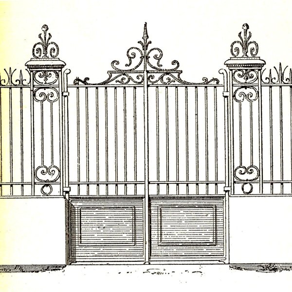 Деревянные ворота рисунок