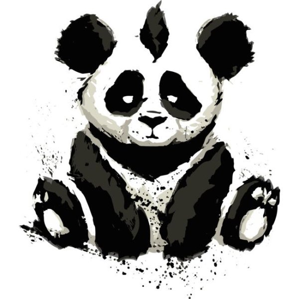 Крутая Панда рисунок