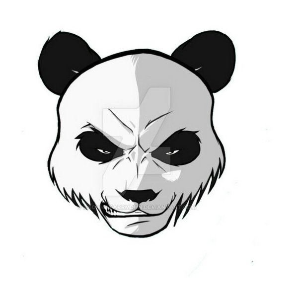 Злая Панда рисунок