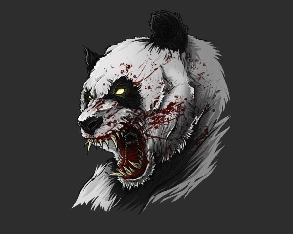 Злой медведь арт