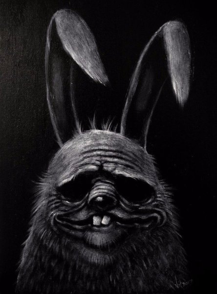 Страшные нарисованные зайцы