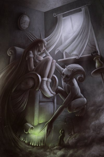 Портрет меланхолии для рисования