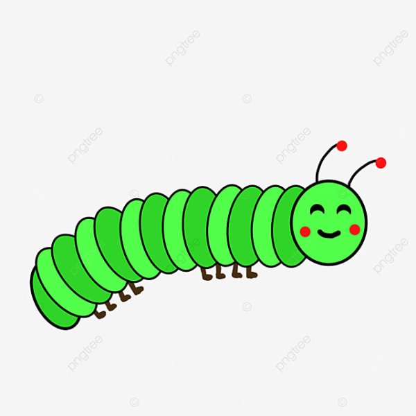 Девочка гусеница