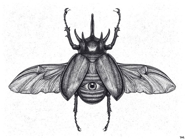 Жук тату эскиз