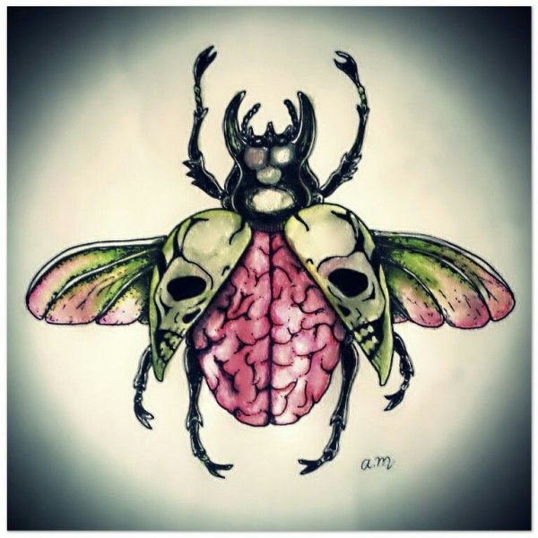 Татуировка Жук эскиз