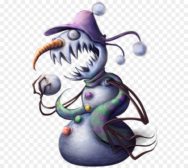 Векторный злой Снеговик