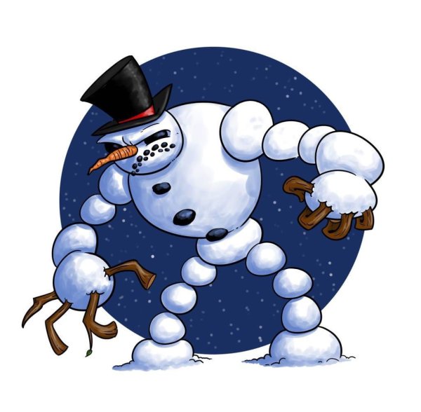 Снеговик в цилиндре