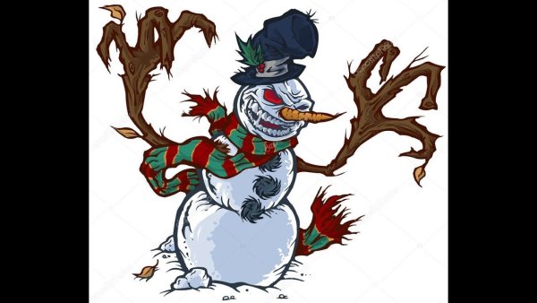 Злой Снеговик без фона